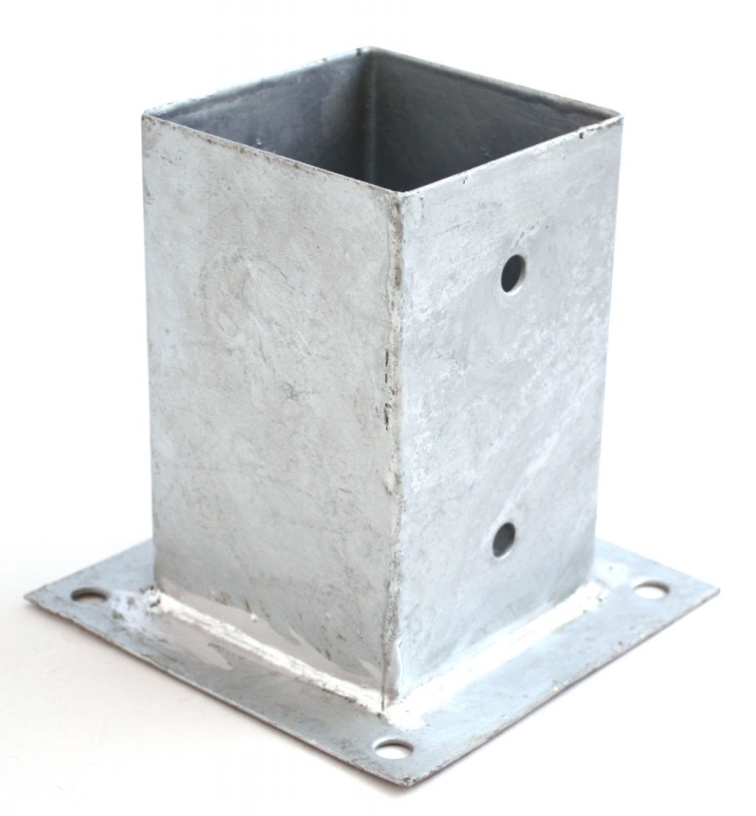 Aufschraubhülse schwer 3mm verzinkt 91x91x150mm