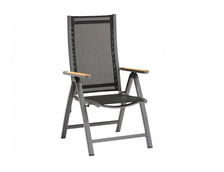 Zebra Fly Klappsessel elegance grey, Armlehnen Teak Zebra Fly Klappsessel elegance grey, Armlehnen Teak