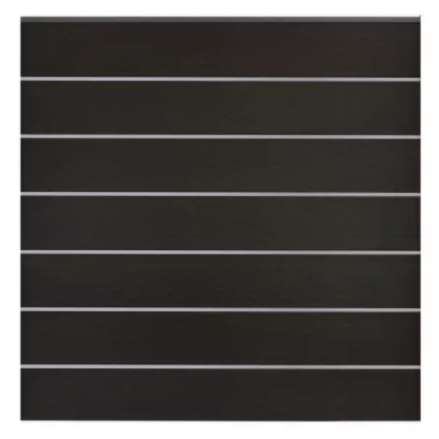 GrojaSolid Grande Premium BPC Steckzaun-Set 180x180cm schwarz co-extrudiert- Rahmen DB703