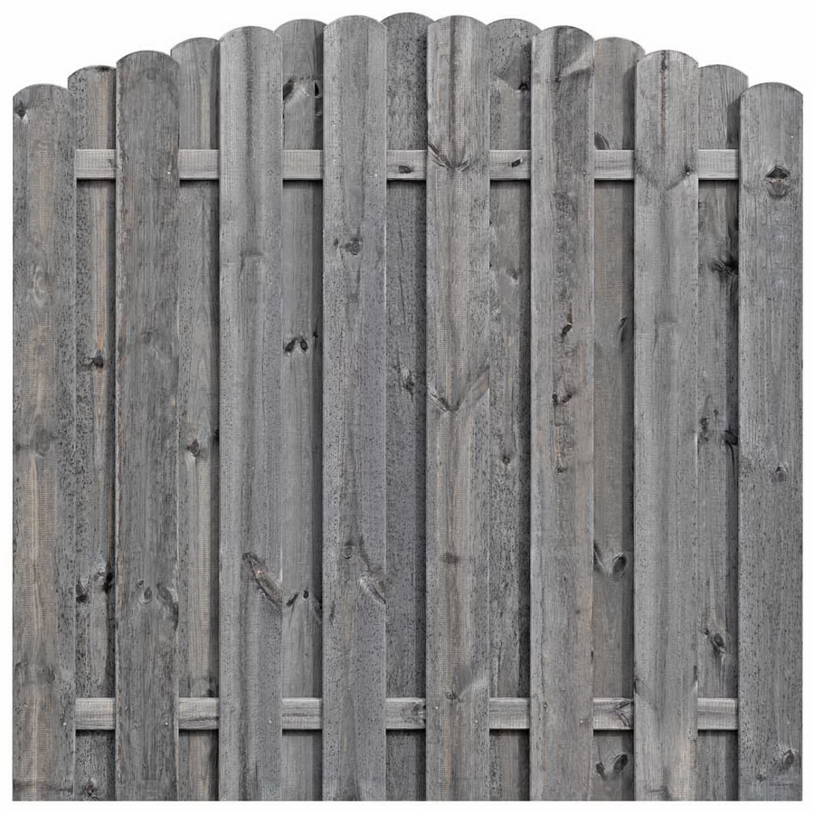 Bohlenzaun Kiefer kdi grau 180x180-160cm