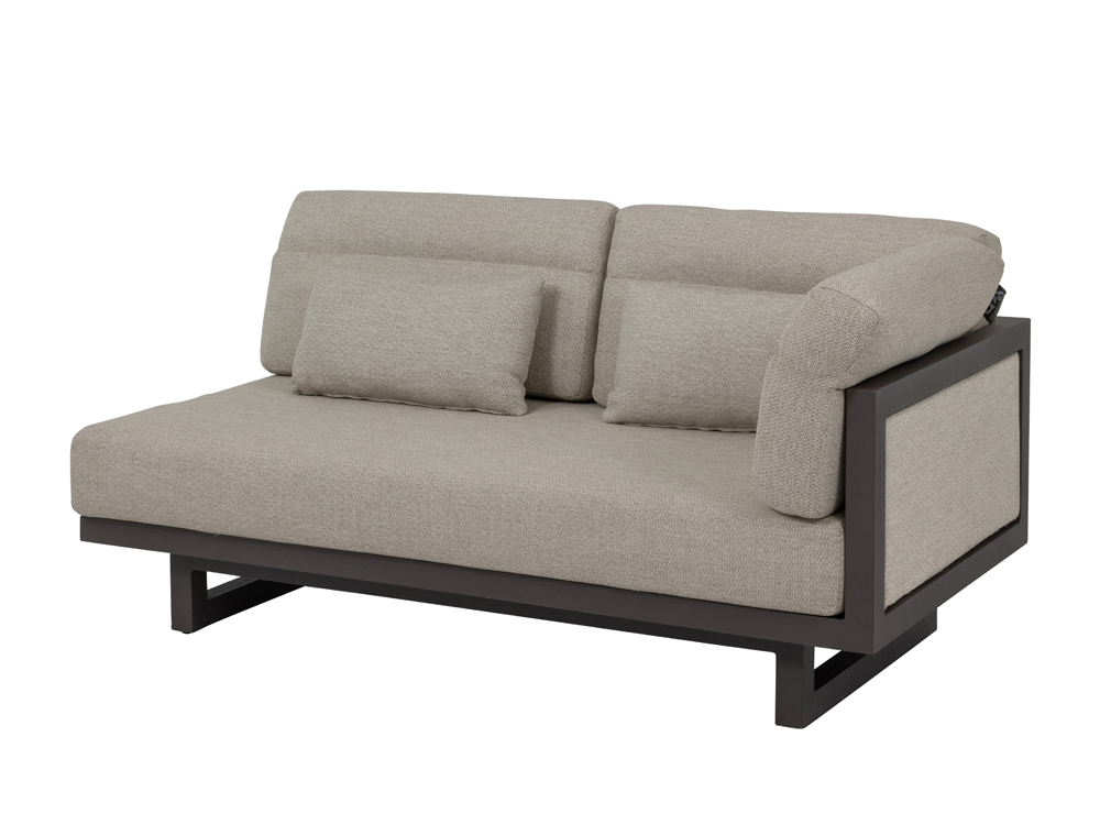 Apple Bee Santorini Loungesofa gepolstert links 160cm Alu taupe