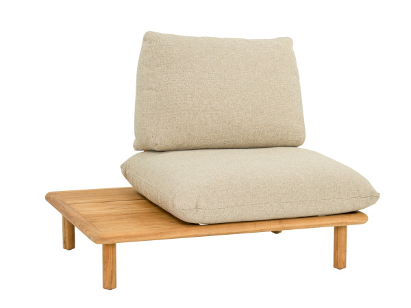 Apple Bee Sling Loungesessel Ablage rechts Teakholz Cotton Flower 108cm