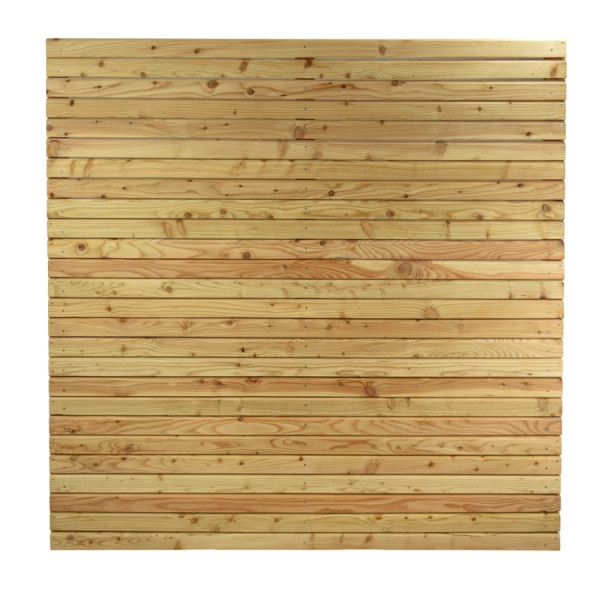 Massivzaun Rhombus Premium Lärche natur 180x180cm