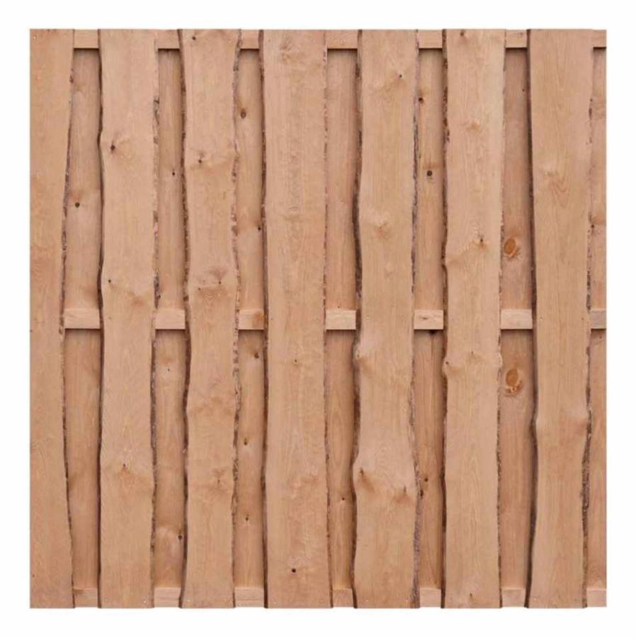 Bohlenzaun Natura Kiefer Lärchenoptik 180x180cm (Rustikal)