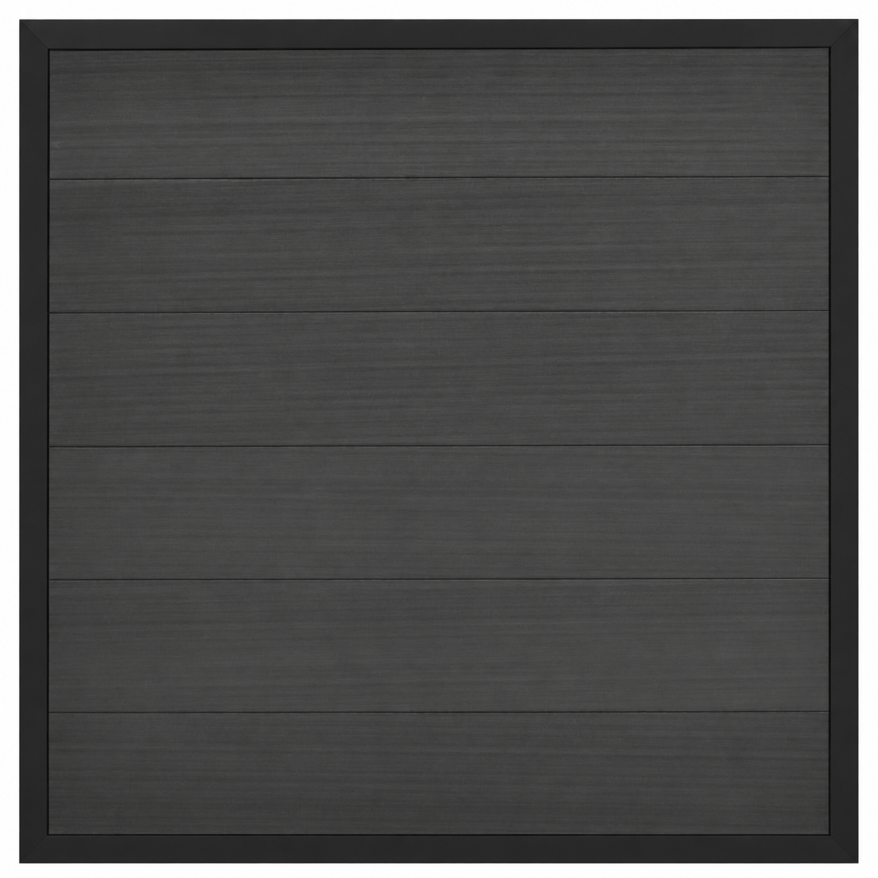 WPC Fertigzaun Anthrazit m180x180cm (Forte), Rahmen Anthrazit