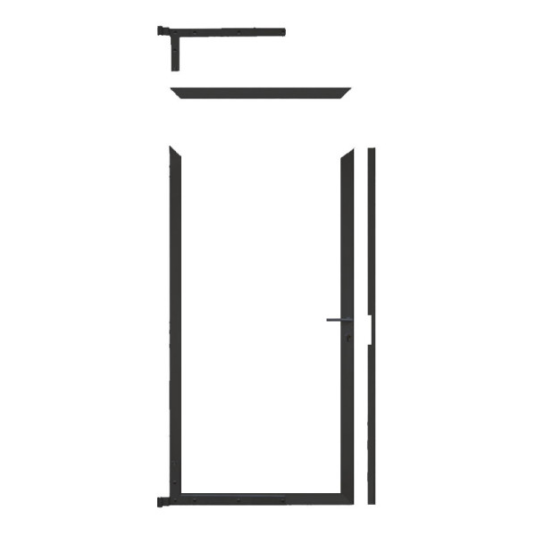 90x175 cm Zauntor-Bausatz aus Aluminium, anthrazit - für 20 mm Steckzaunbretter, ohne Füllung