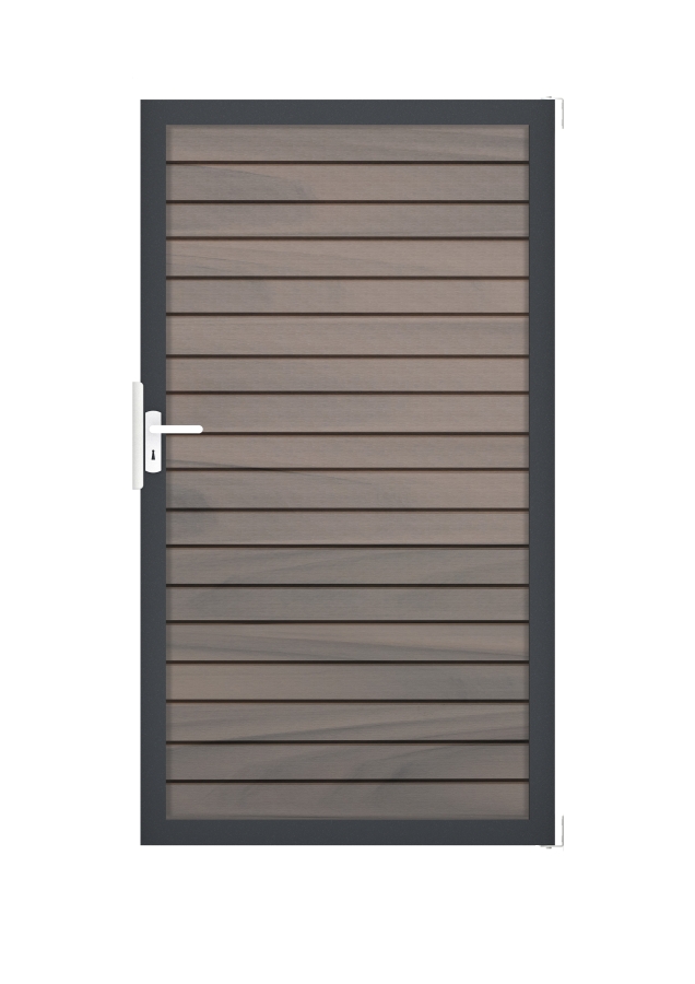 GrojaSolid Rhombus BPC Steckzaun Universal Tor 100x180cm BiColor co-exdrudiert