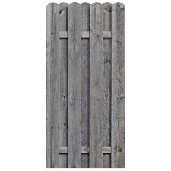 Bohlenzaun gerade Kiefer kdi grau 90x180cm
