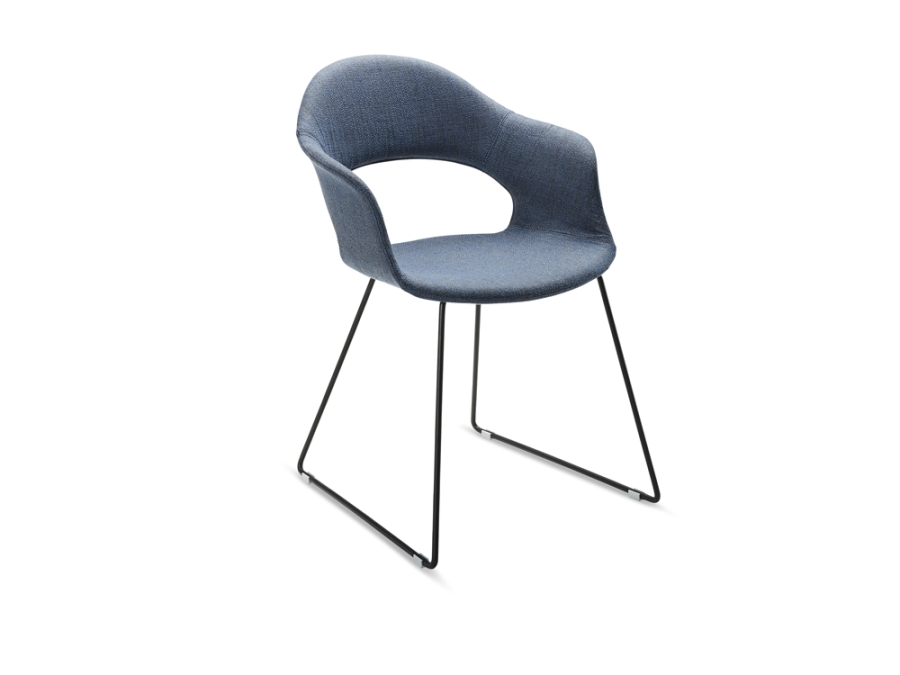 Best Sister Su Sessel blau, Gestell Stahl anthrazit