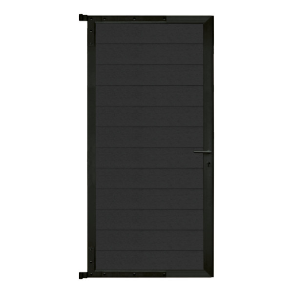 WPC Steckzauntor Anthrazit 100x174 cm, Rahmen Anthrazit