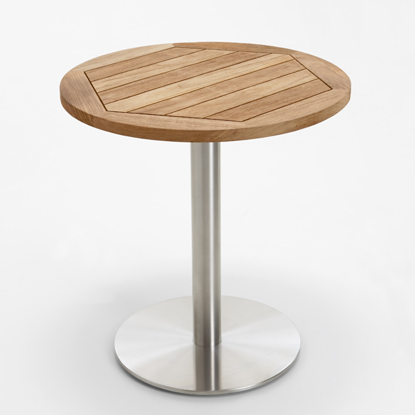 Niehoff Bistro Tisch rund 70cm, Teak recycelt