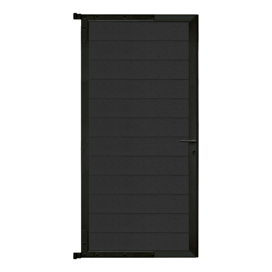 WPC Steckzauntor Anthrazit 100x174 cm, Rahmen Anthrazit