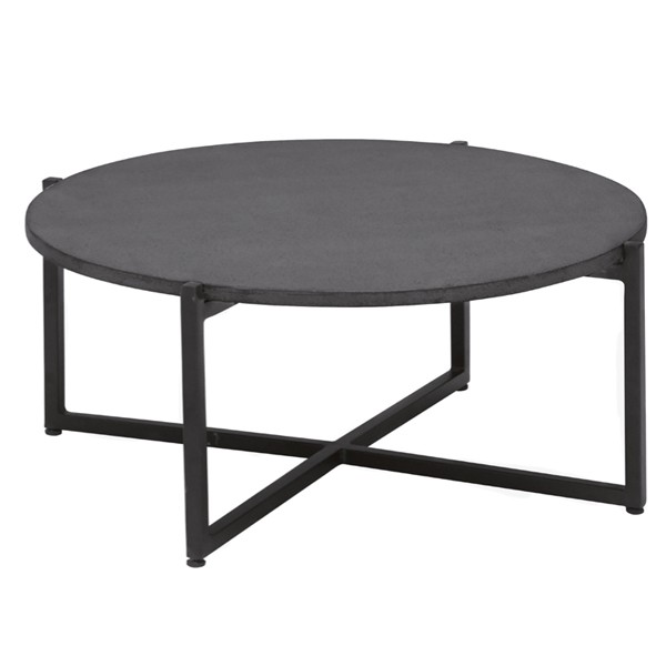 Apple Bee Soul Loungetisch 74cm, Gestell schwarz, Tischplatte bronze