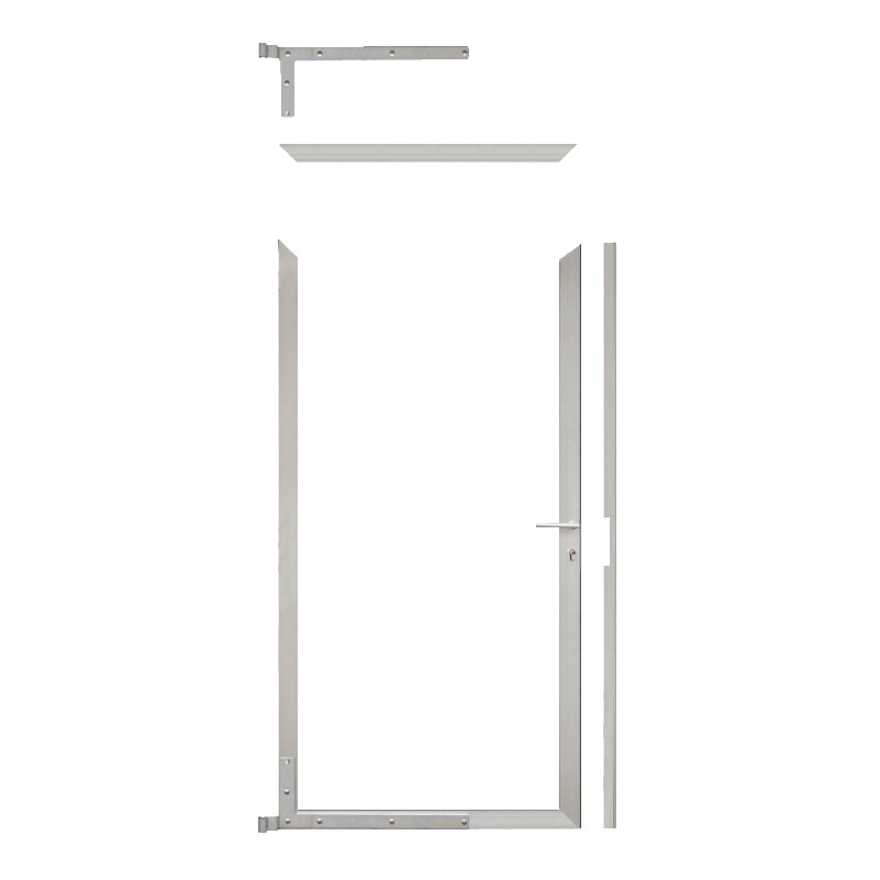 90x175 cm Zauntor-Bausatz aus Aluminium, anodisiert (silberfarbig) - für 20 mm Steckzaunbretter, ohn