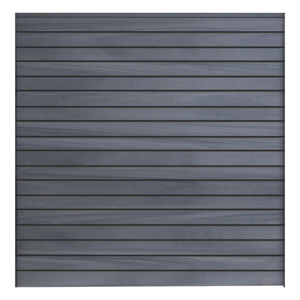 GrojaSolid Rhombus Steckzaun-Set Steingrau co-extrudiert 180x180cm