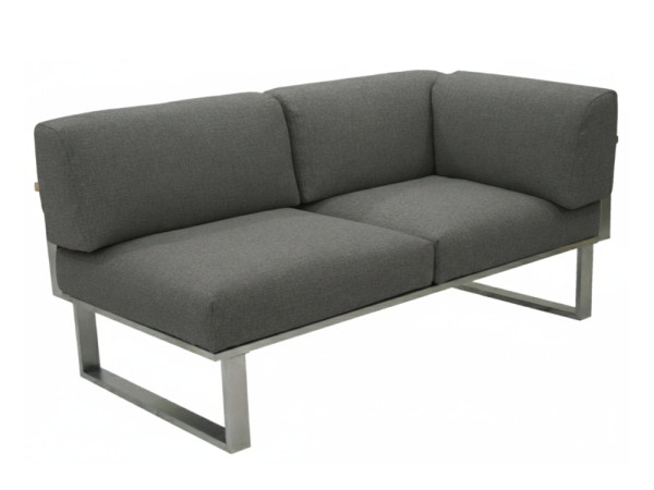 Zebra Belvedere Lounge 2-Sitzer-Set Armlehne rechts - Tuva medium grey