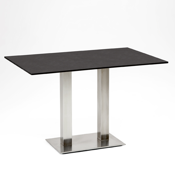 Niehoff Bistro Tisch rechteckig 120x81cm, HPL Granit-Design