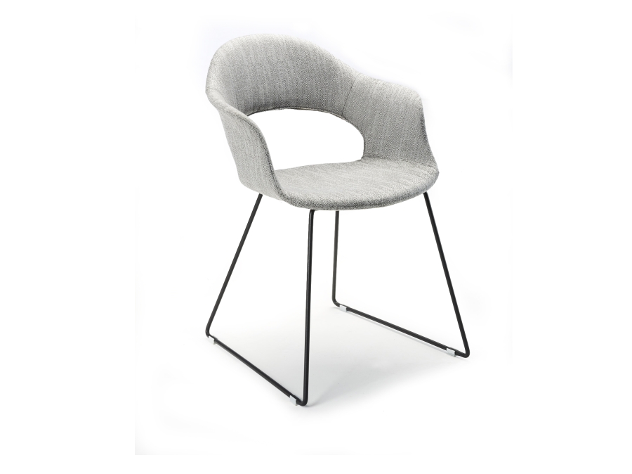 Best Sister Su Sessel hellgrau, Gestell Stahl anthrazit