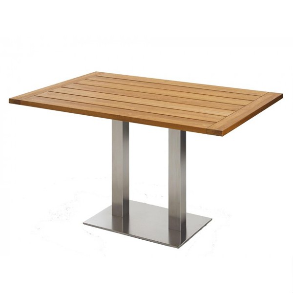 Niehoff Bistro Tisch rechteckig 120x81cm, Teak geölt