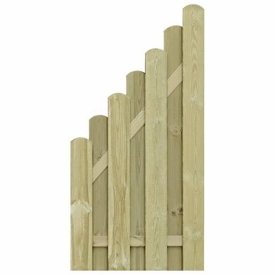 Bohlenzaun Abschluss Kiefer kdi grün 90x180-90cm