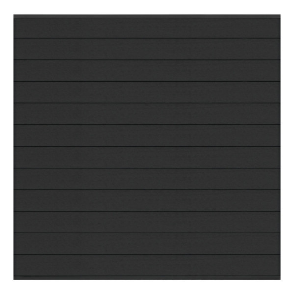 WPC Steckzaun Anthrazit 180x180 cm, Abschlussleisten Anthrazit