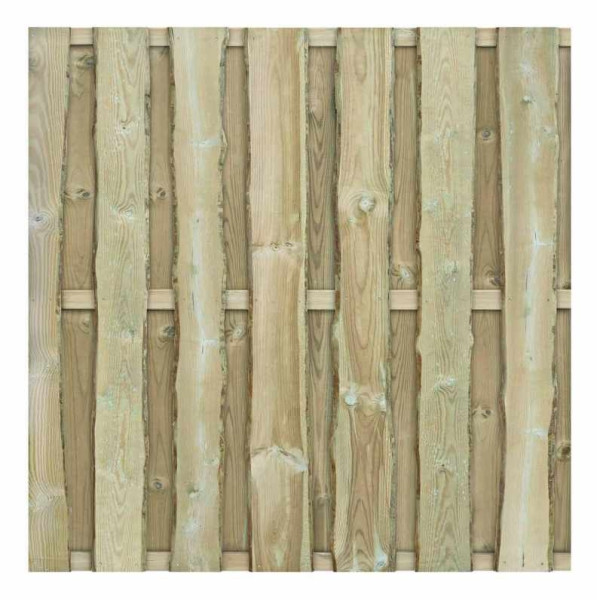 Natura Bohlenzaun Kiefer kdi grün 180x180cm (Rustikal)