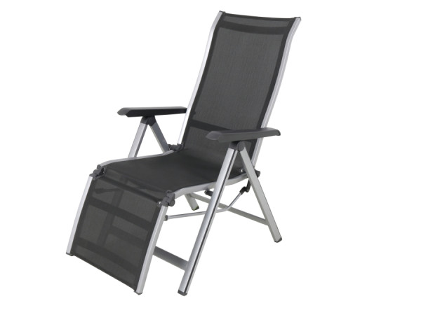 MWH Kedline Relax-Sessel Silber, klappbar, verstellbar