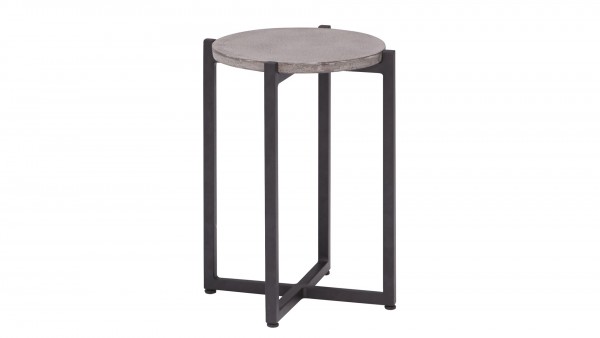 Apple Bee Soul Loungetisch 34cm, Gestell schwarz, Tischplatte Hammerschlag