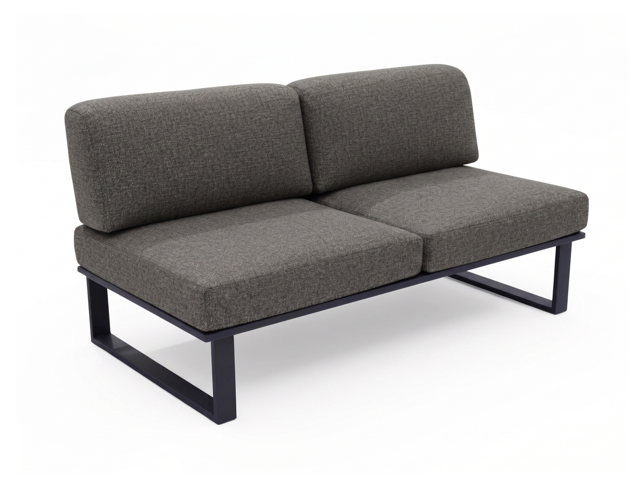 Zebra Belvedere Lounge 2-Sitzer, Mitte Set - inkl. Kissen Tuva tweed grey