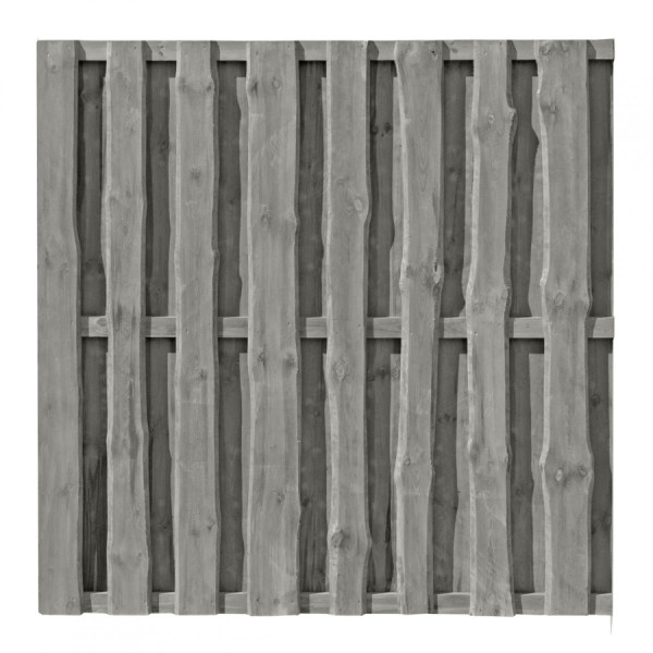 Natura Bohlenzaun Kiefer kdi grau 180x180cm (Rustikal)